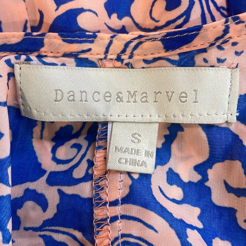 Francesca’s Blue, Peach,Romper, short set onsie,halter, button up, size small - Picture 11 of 16